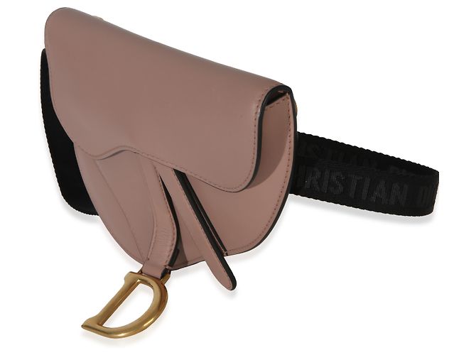 Pochette Saddle in pelle di vitello rosa Christian Dior - vista 3