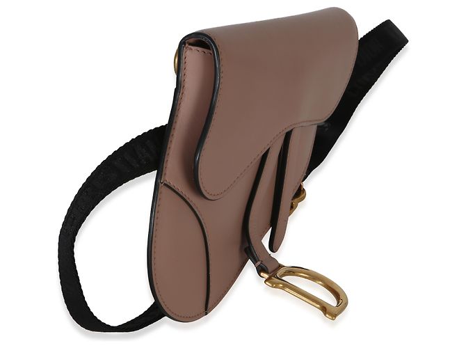 Pochette Saddle in pelle di vitello rosa Christian Dior - vista 4