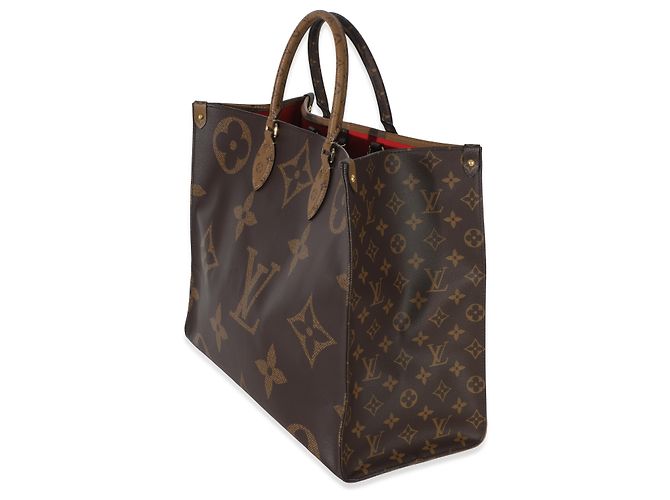 Louis Vuitton Reverse Monogram Canvas Onthego GM Marrone - vista 3