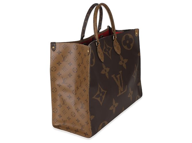 Louis Vuitton Reverse Monogram Canvas Onthego GM Marrone - vista 4