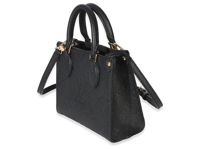 Louis Vuitton Black Monogram Empreinte Onthego BB Nero - vista 3