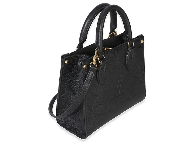 Louis Vuitton Black Monogram Empreinte Onthego BB Nero - vista 4