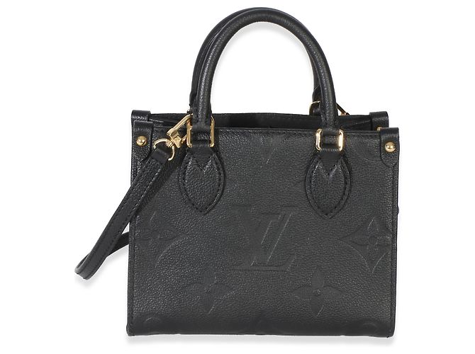 Louis Vuitton Black Monogram Empreinte Onthego BB Nero - vista 8
