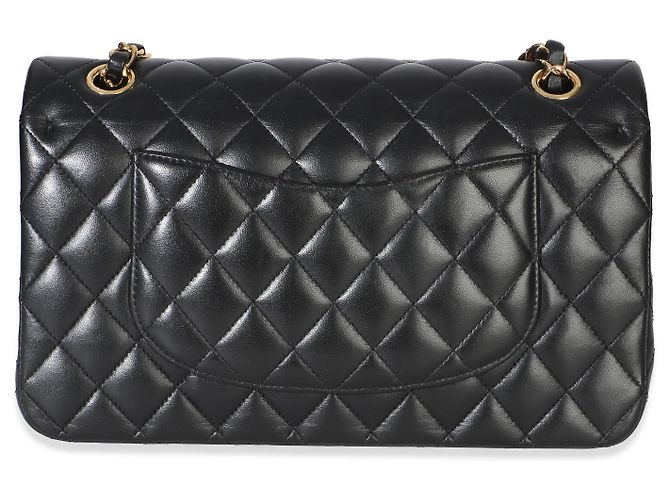 Timeless Borsa Chanel Black Quilted Lambskin Medium Classic Double Flap Nero - vista 2