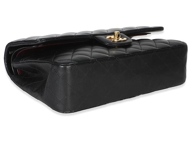 Timeless Borsa Chanel Black Quilted Lambskin Medium Classic Double Flap Nero - vista 7