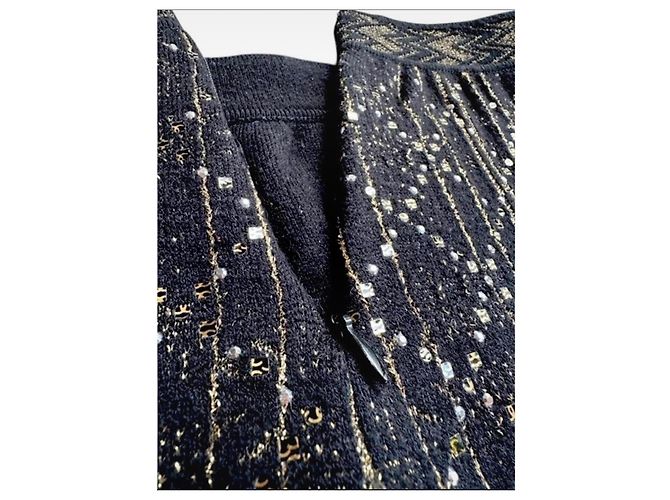 Chanel Métiers d’Art Gonna midi nera e oro Nero D'oro - vista 4
