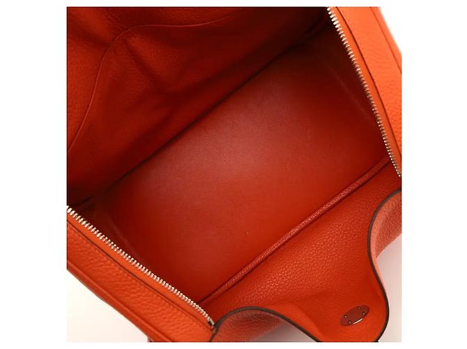 Hermès Lindy 30 Clemence Naranja - vista 10