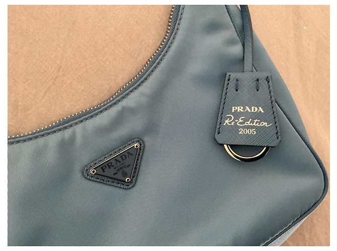 Prada Re-Edition 2005 Bolso de Nylon - Azul Claro - vista 5