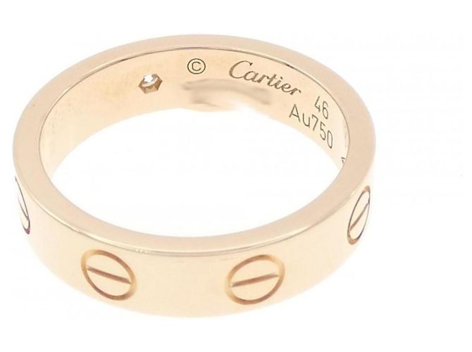Anello Cartier Mini Love 1P in oro rosa 18K - vista 3