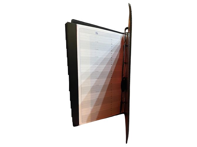 Agenda en cuir noir Hermès - vue 2