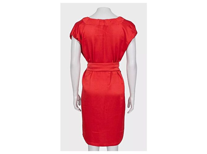 Rotes Seidenkleid von Saint Laurent - Größe M gebraucht - Ansicht 3