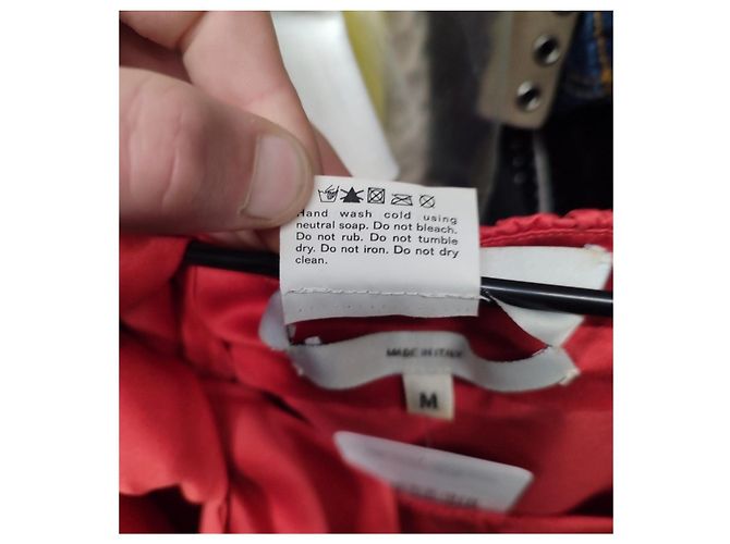 Rotes Seidenkleid von Saint Laurent - Größe M gebraucht - Ansicht 6