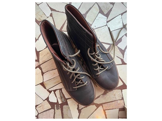 Stivaletti Clarks in Pelle Marrone - vista 3