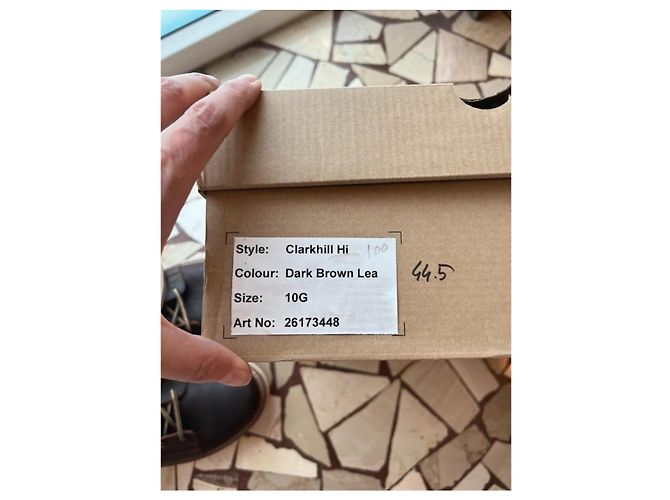 Stivaletti Clarks in Pelle Marrone - vista 8