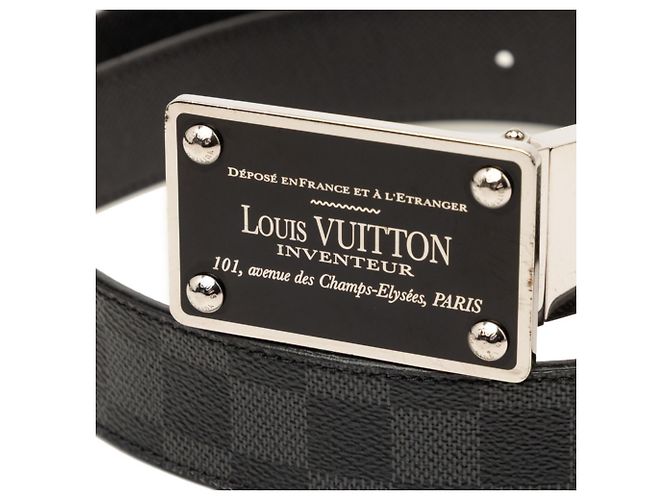 Louis Vuitton Aventour Gürtel in Damier Graphite Schwarz - Ansicht 4