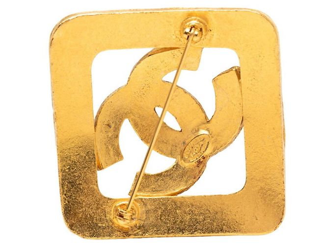 Spilla Chanel Coco Mark Vintage Placcata Oro D'oro - vista 2