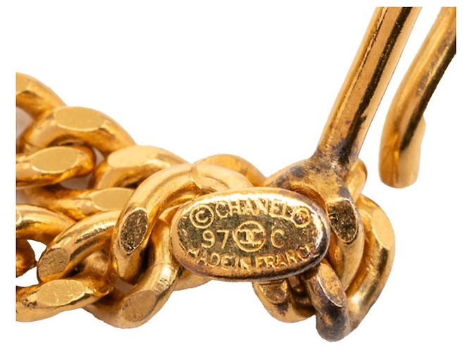 Timeless Chanel Coco Mark Vintage Kettengürtel Golden - Ansicht 3