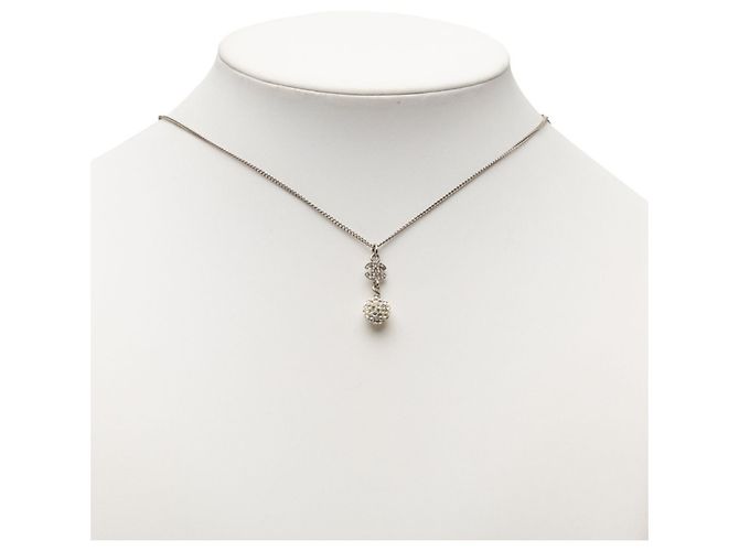 Collana Chanel Coco Mark Motif Ball Argento - vista 5