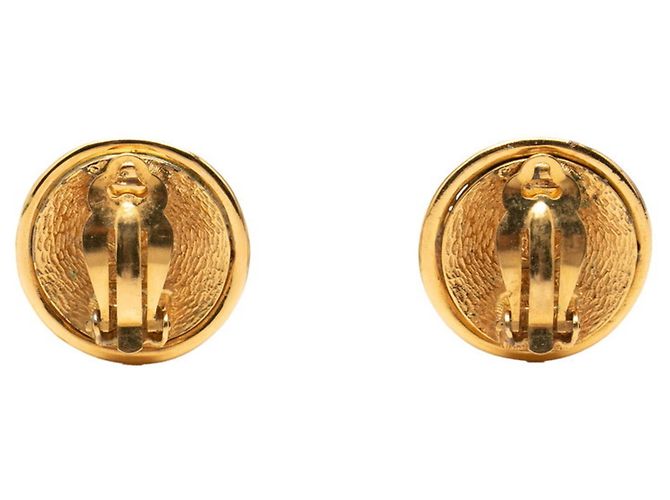 Timeless Orecchini a clip Chanel Vintage Coco Mark D'oro - vista 2