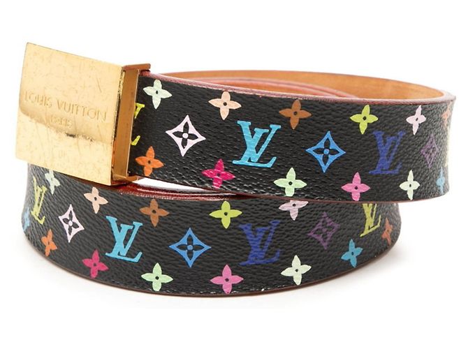 Louis Vuitton Monogram Multicolor Ceinture Carrée Gürtel Schwarz Mehrfarben - Ansicht 2