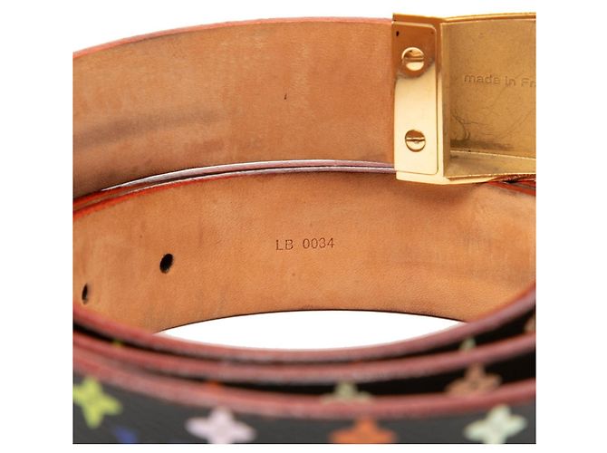 Louis Vuitton Monogram Multicolor Ceinture Carrée Gürtel Schwarz Mehrfarben - Ansicht 5