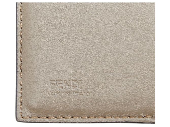 Fendi Tri-fold Wallet aus graulichem Leder - Ansicht 8