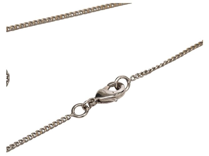 Collana con pendente Chanel Coco Mark Argento Bianco - vista 3