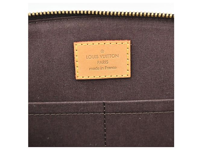 Borsa Louis Vuitton Sherwood Monogram Vernis GM Porpora - vista 4
