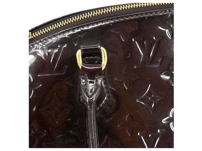 Borsa Louis Vuitton Sherwood Monogram Vernis GM Porpora - vista 6
