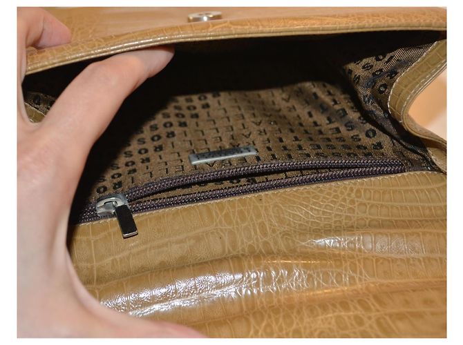 Autre Marque Borsa a spalla Fratelli Rossetti in pelle stampa cocco Marrone - vista 3
