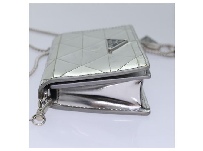 Cuero adornado con cadenas Prada Plata - vista 3