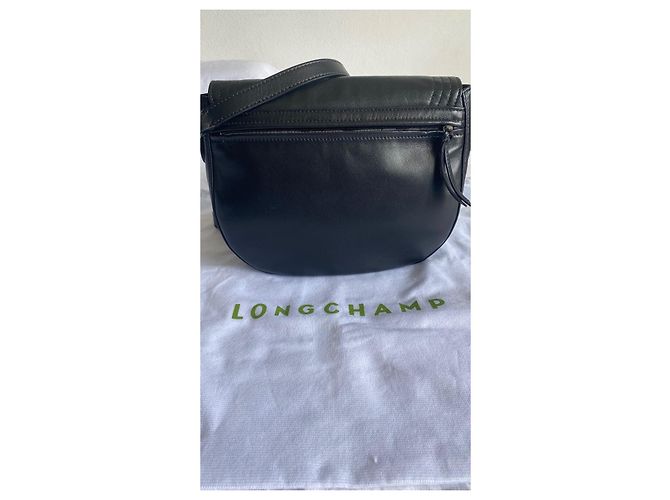 Borsa a tracolla Longchamp Cavalcade Large in pelle nera – nuovo Nero - vista 10