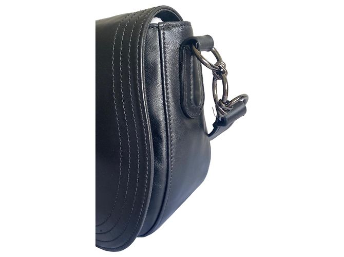 Borsa a tracolla Longchamp Cavalcade Large in pelle nera – nuovo Nero - vista 2
