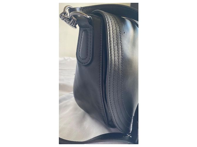 Borsa a tracolla Longchamp Cavalcade Large in pelle nera – nuovo Nero - vista 7