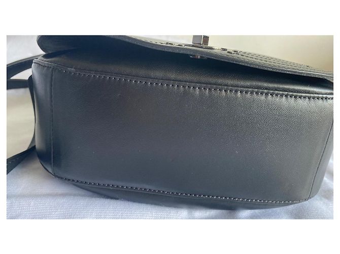 Borsa a tracolla Longchamp Cavalcade Large in pelle nera – nuovo Nero - vista 9