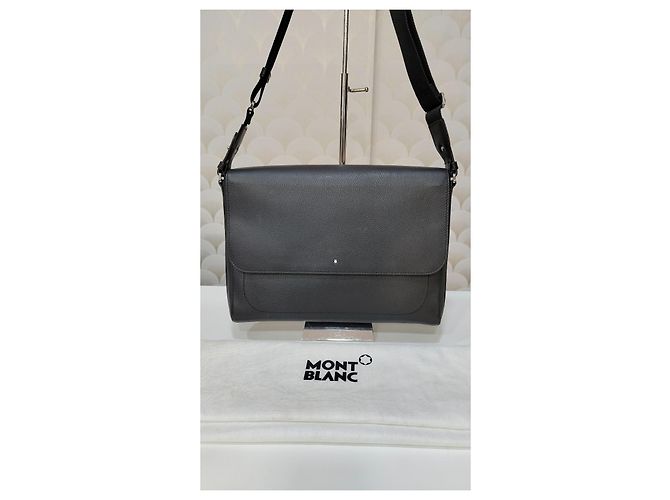 Montblanc Borsa Tracolla Pelle Granulata Nera Nero - vista 2