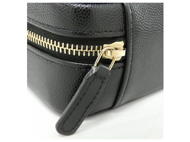 Borsa a tracolla Chanel 84452 in pelle di vitello granulata nera Nero - vista 5
