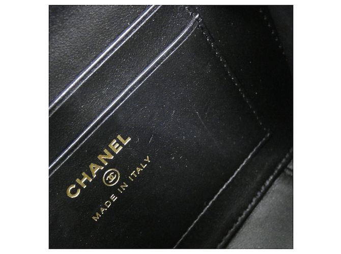 Borsa a tracolla Chanel 84452 in pelle di vitello granulata nera Nero - vista 8