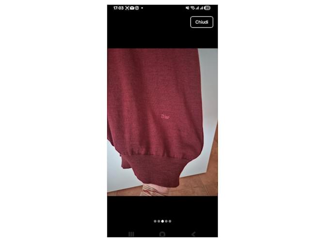 Christian Dior Wollpullover in Bordeaux - Ansicht 4
