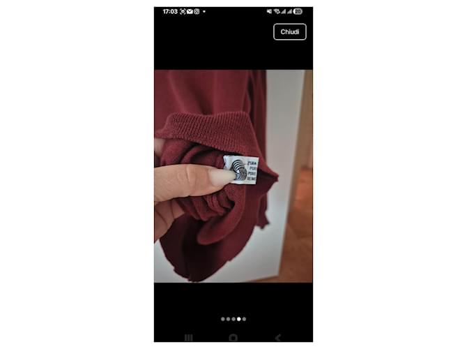 Christian Dior Wollpullover in Bordeaux - Ansicht 6