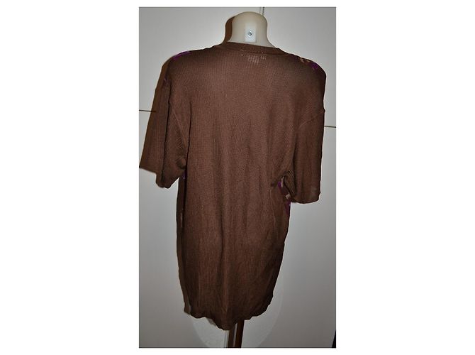 Max Mara Blumenkleid Braun Mehrfarben Lila - Ansicht 2