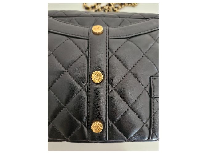 Borsa Chanel Mademoiselle Modello Giacca in Pelle Nero - vista 10