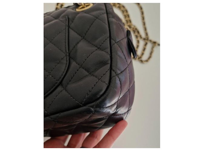 Borsa Chanel Mademoiselle Modello Giacca in Pelle Nero - vista 6