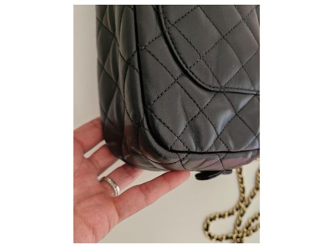 Borsa Chanel Mademoiselle Modello Giacca in Pelle Nero - vista 9