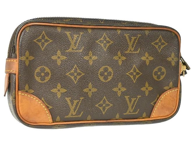 Pochette Louis Vuitton Marly Dragonne Monogram Canvas PM Marron - vue 2