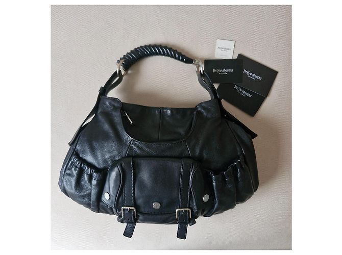 Borsa a mano Yves Saint Laurent Mombasa in pelle Nero - vista 2