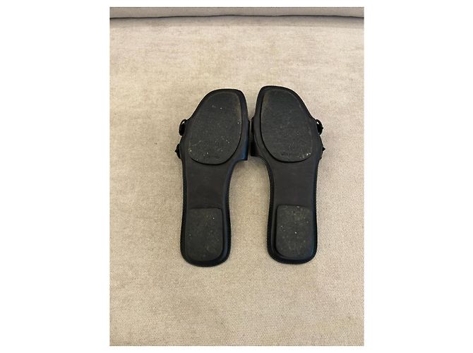 Sandali Hermès Chypre pelle nera Nero - vista 7