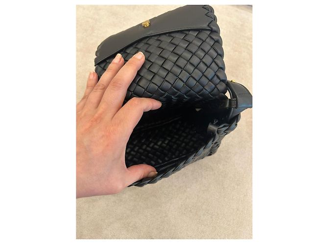 Bottega Veneta Cobble Intrecciato Borsa a tracolla - Nero - vista 13