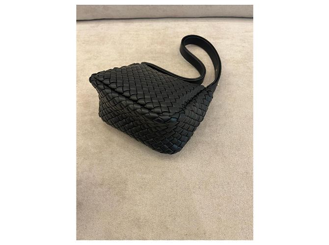 Bottega Veneta Cobble Intrecciato Borsa a tracolla - Nero - vista 4