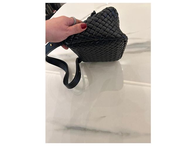 Bottega Veneta Cobble Intrecciato Borsa a tracolla - Nero - vista 8